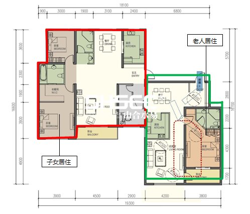 圖37完全鄰居型戶型